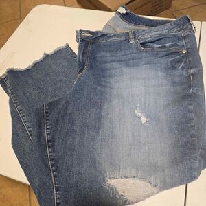 Torrid plus size women's boyfriend style crop jean capri size 24